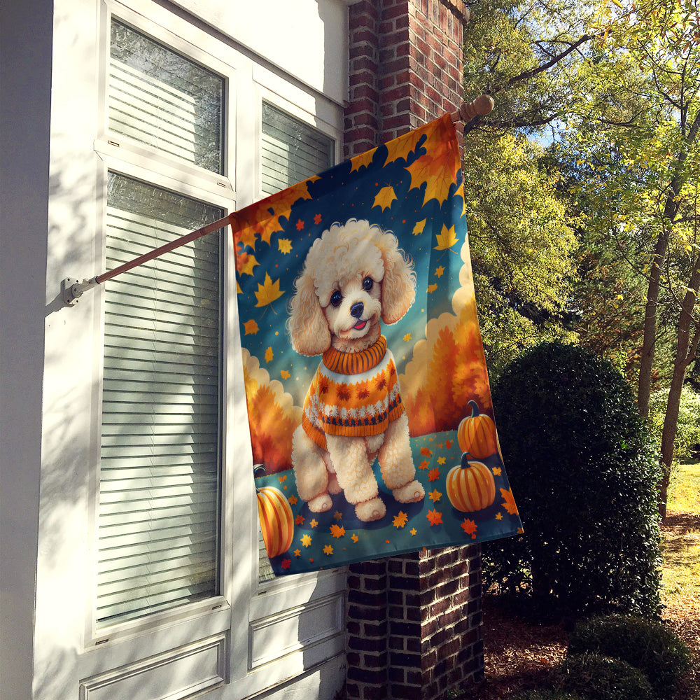 Buy this Poodle Fall House Flag