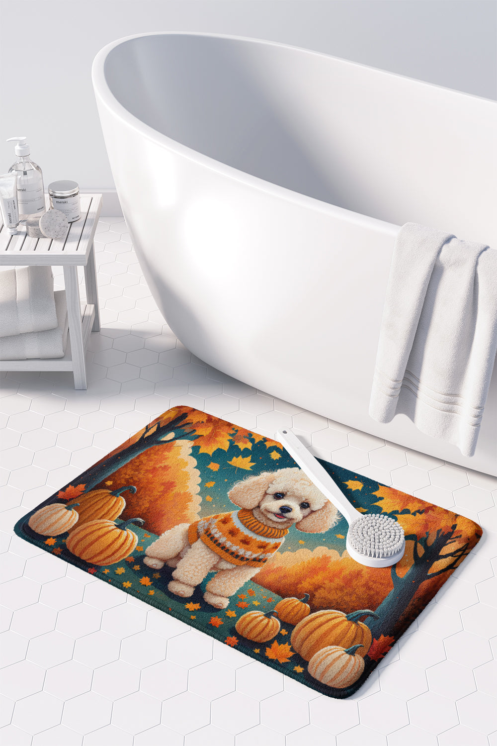 Poodle Fall Memory Foam Kitchen Mat  the-store.com.