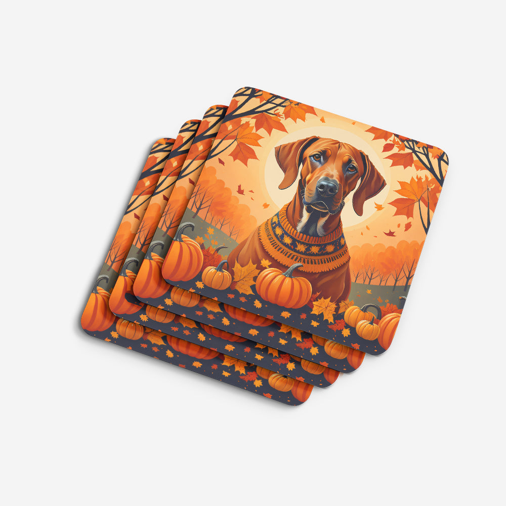 Rhodesian Ridgeback Fall Foam Coaster Set of 4