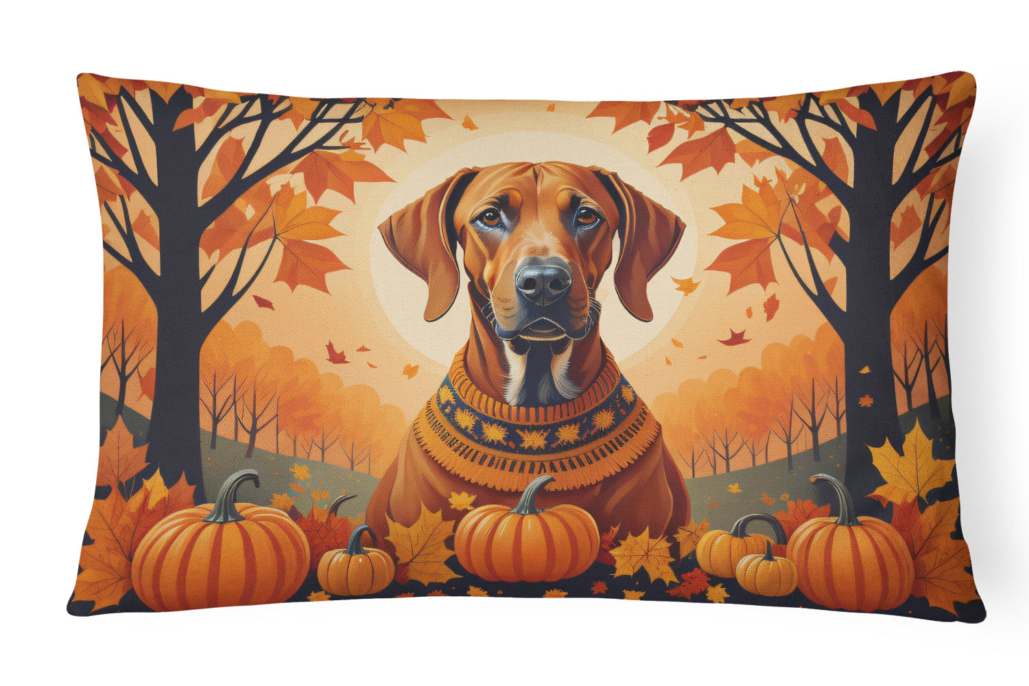 Buy this Rhodesian Ridgeback Fall Fabric Decorative Pillow