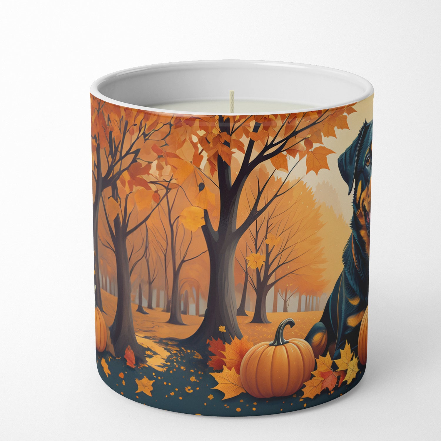 Rottweiler Fall Decorative Soy Candle  the-store.com.