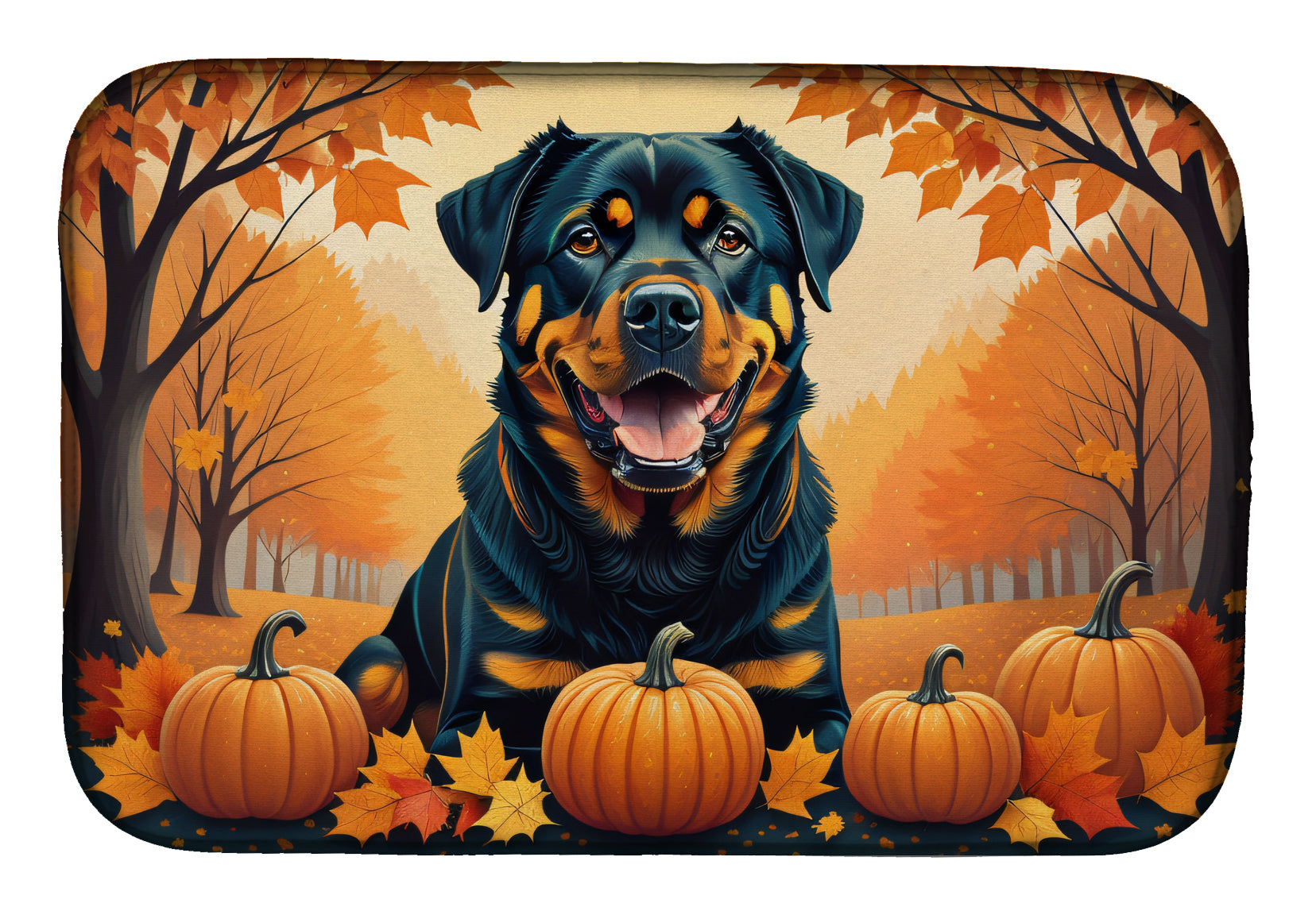 Buy this Rottweiler Fall Dish Drying Mat