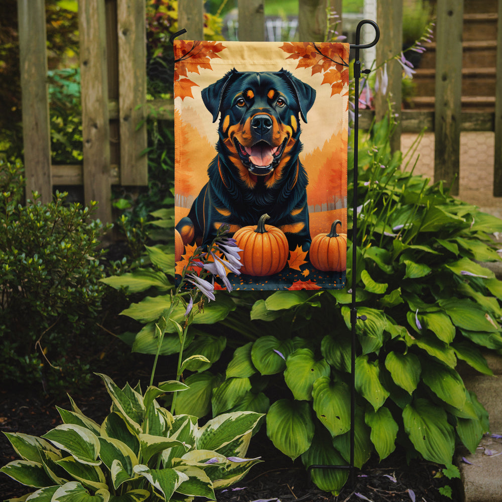 Rottweiler Fall Garden Flag