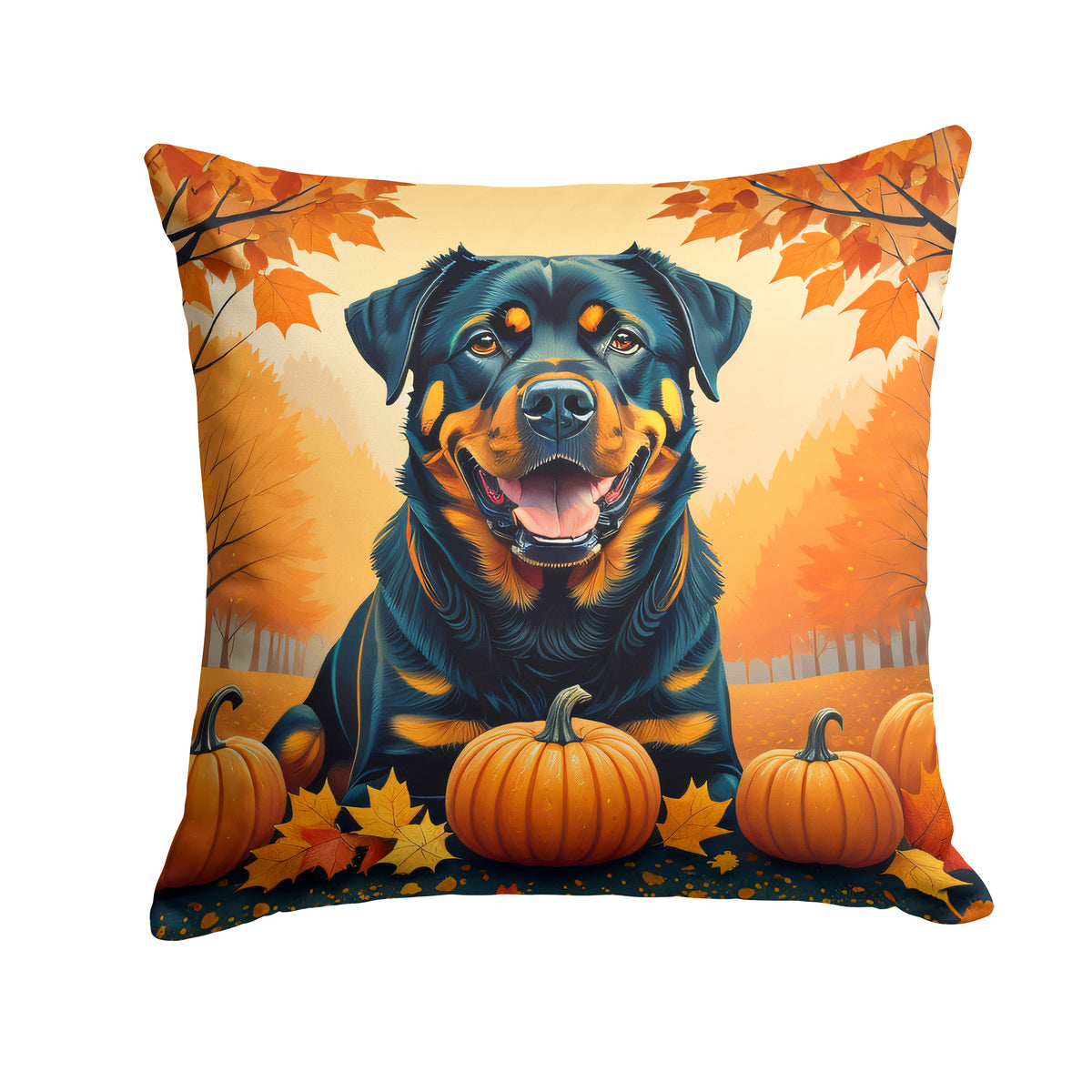 Buy this Rottweiler Fall Fabric Decorative Pillow