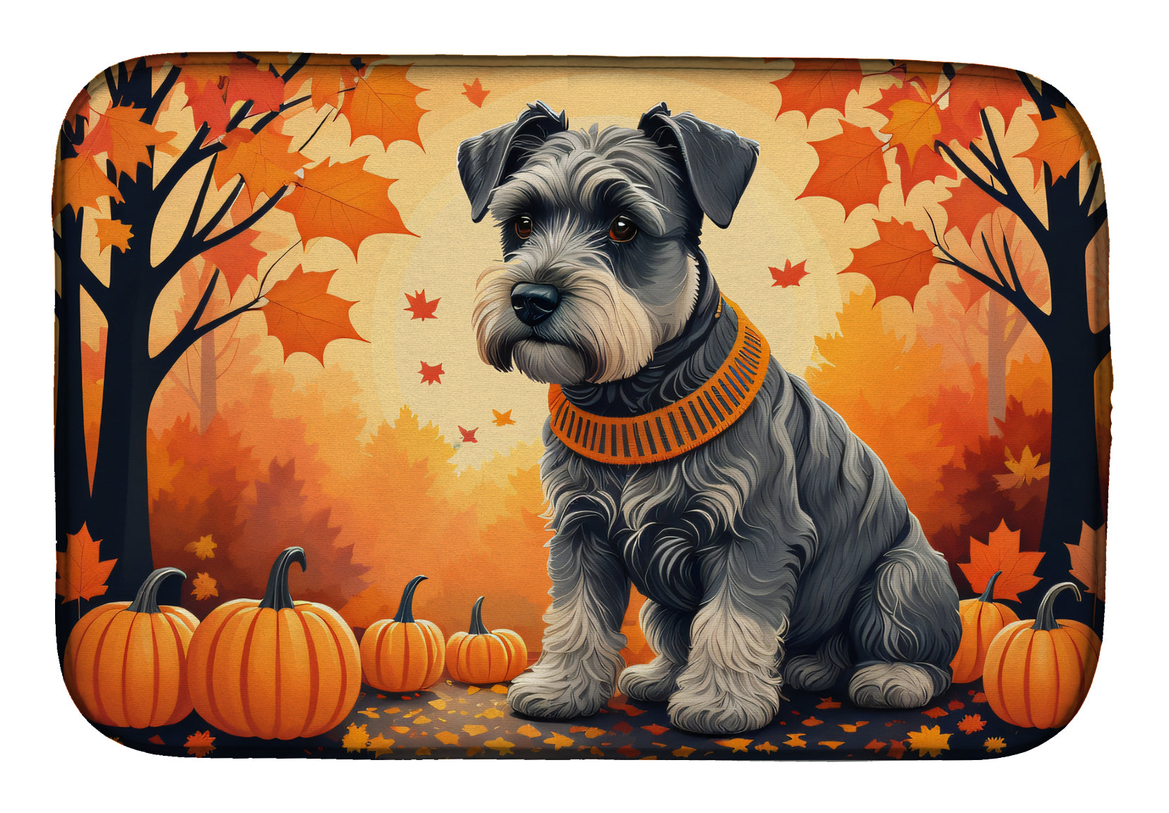 Buy this Schnauzer Fall Dish Drying Mat