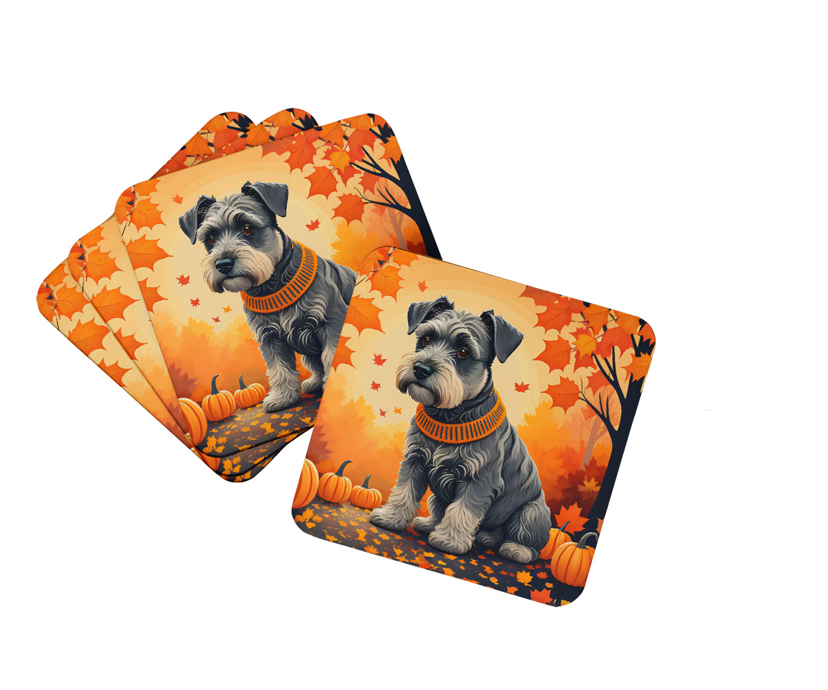 Buy this Schnauzer Fall Foam Coaster Set of 4