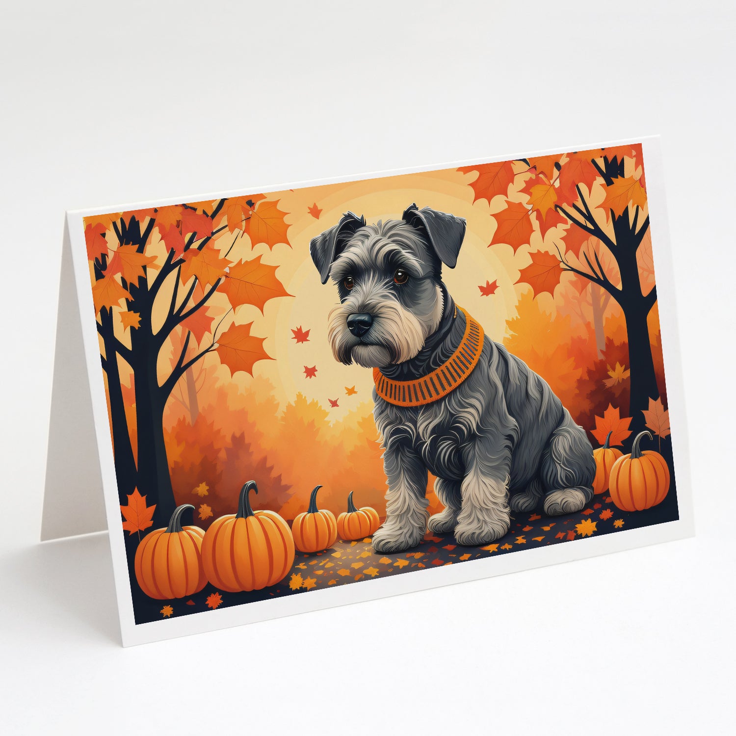 Buy this Schnauzer Fall Greeting Cards and Envelopes Pack of 8