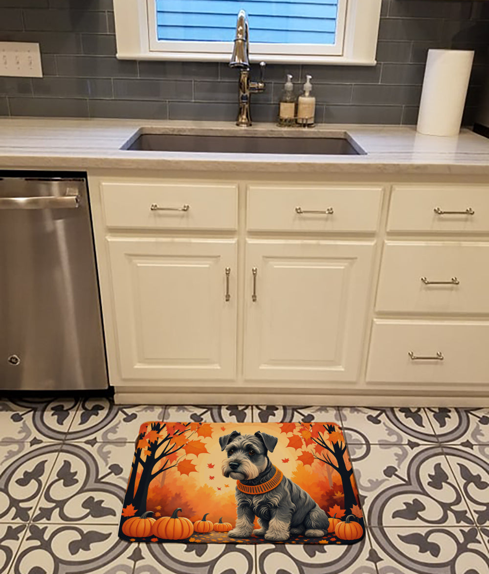 Schnauzer Fall Memory Foam Kitchen Mat  the-store.com.