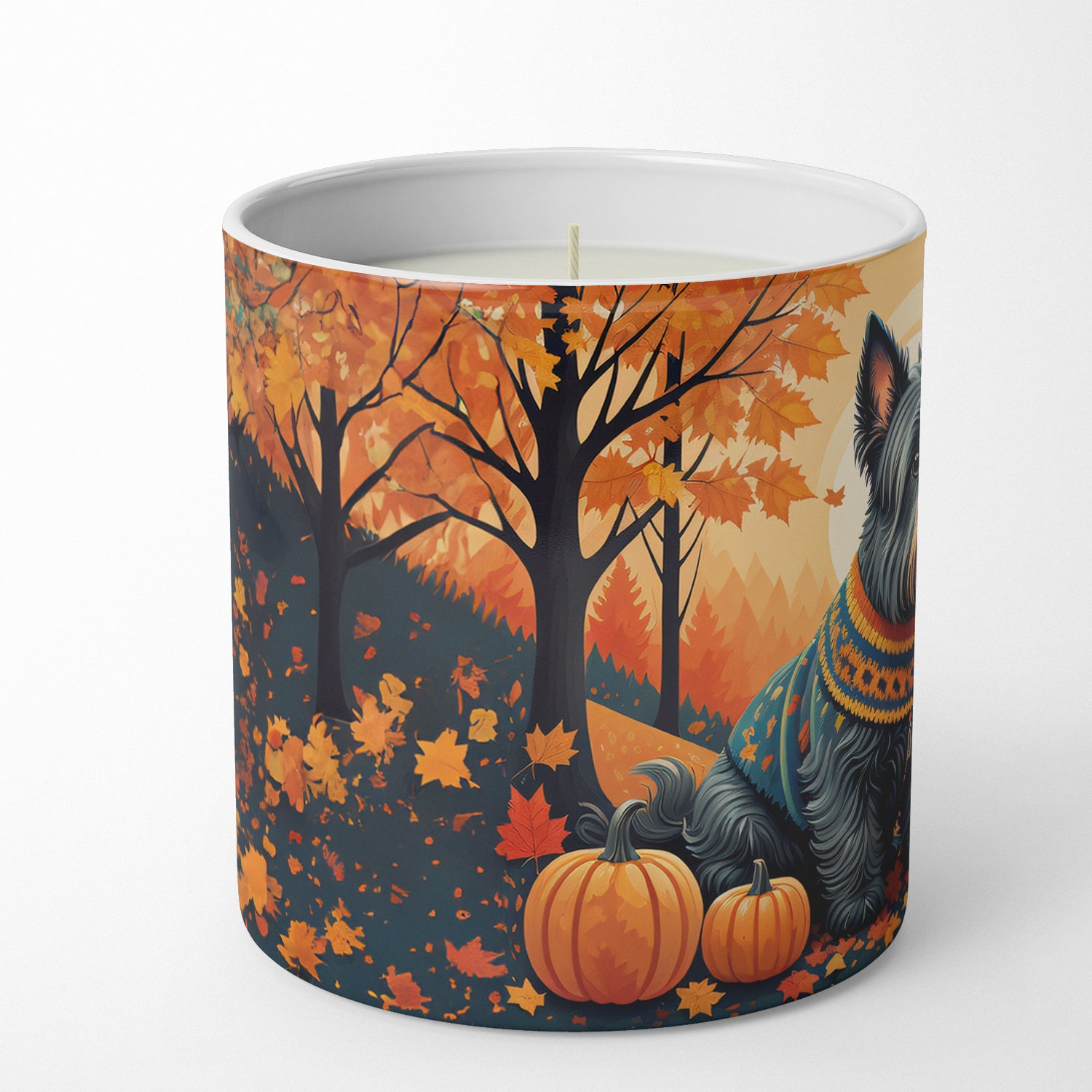 Scottish Terrier Fall Decorative Soy Candle  the-store.com.