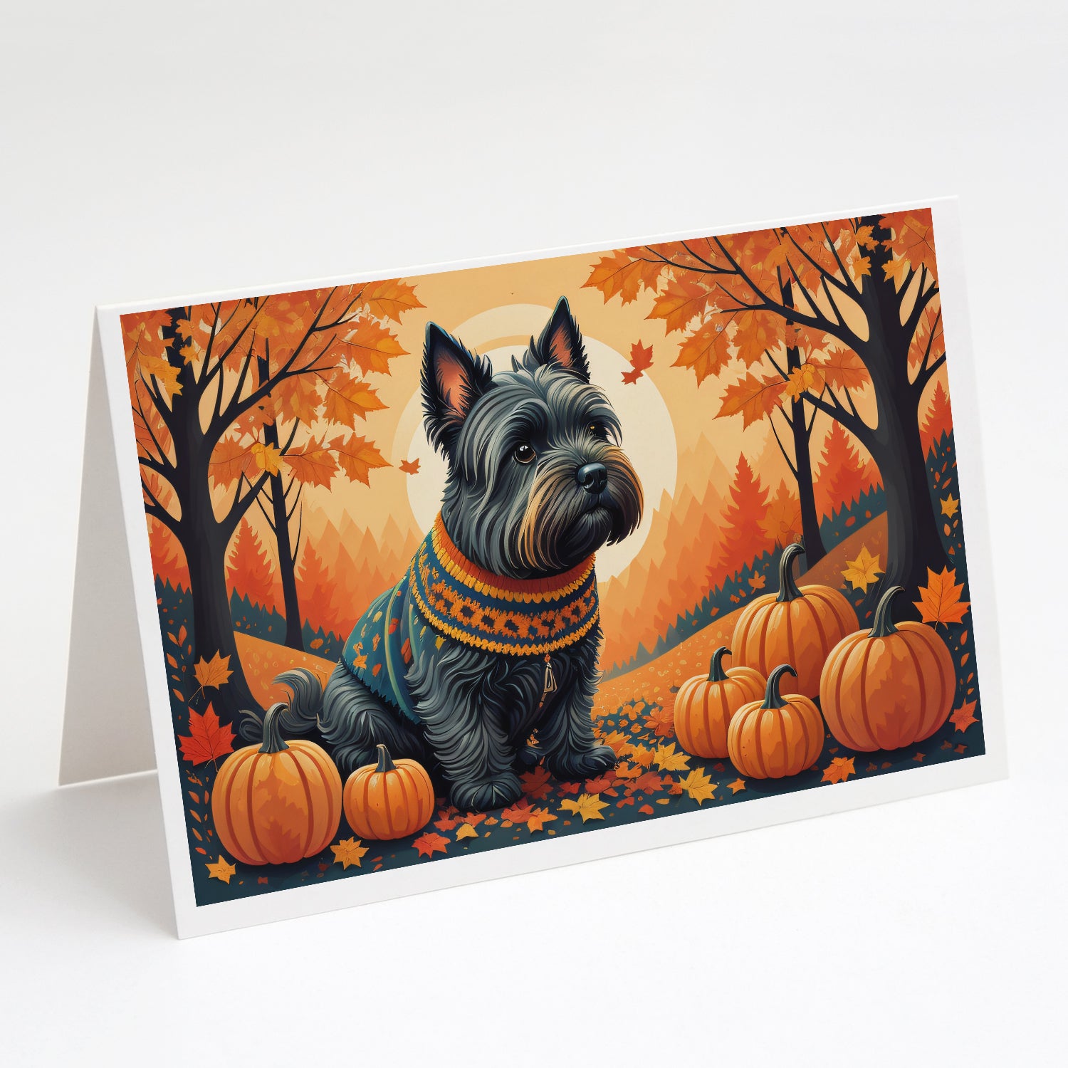 Buy this Scottish Terrier Fall Greeting Cards and Envelopes Pack of 8