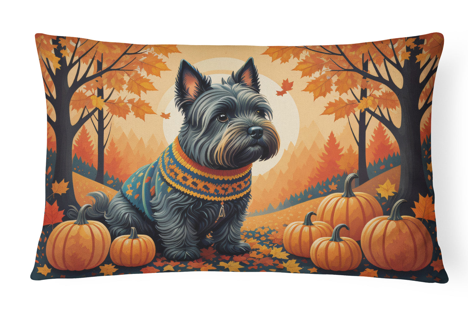 Buy this Scottish Terrier Fall Fabric Decorative Pillow