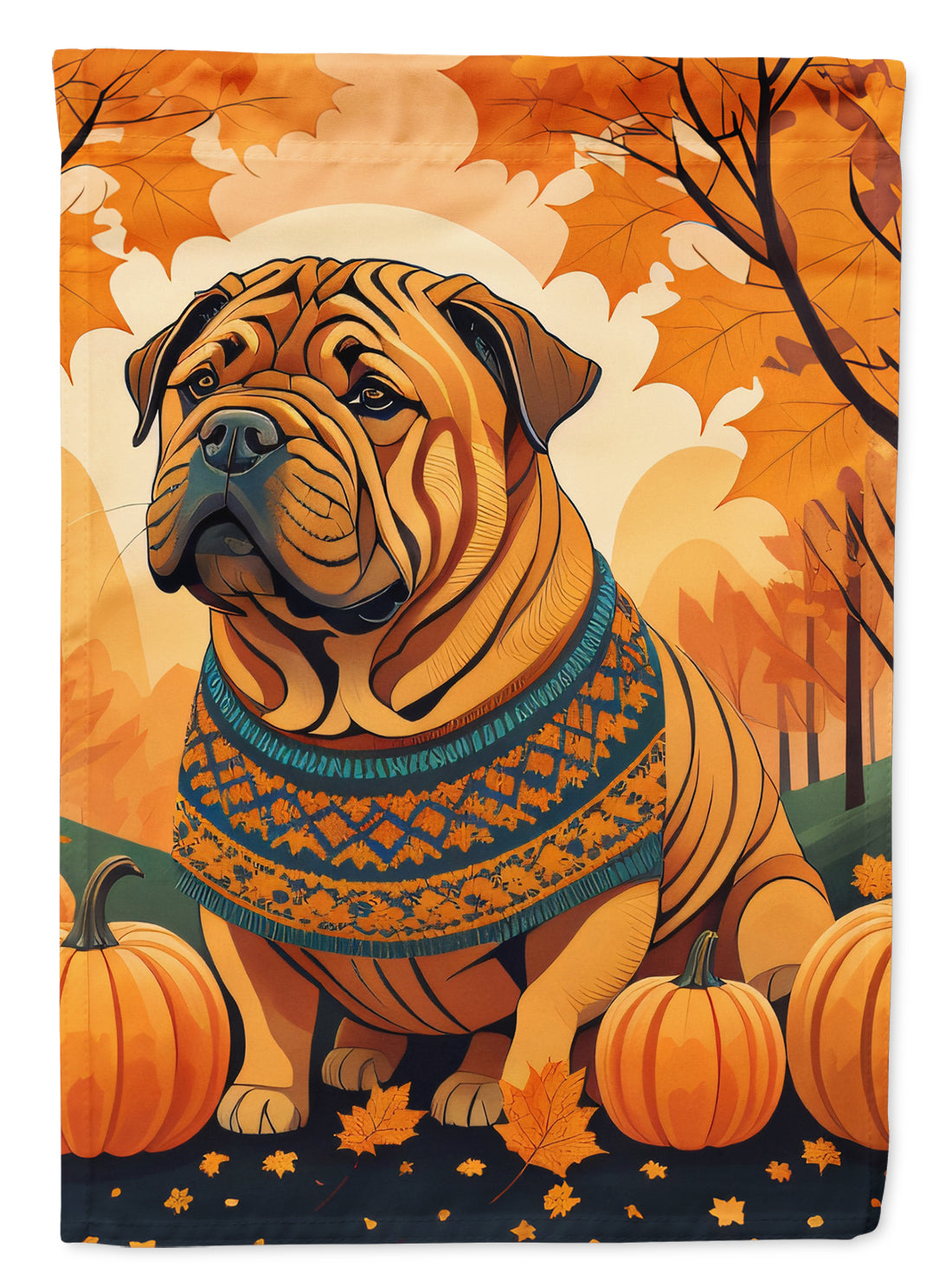 Buy this Shar Pei Fall House Flag