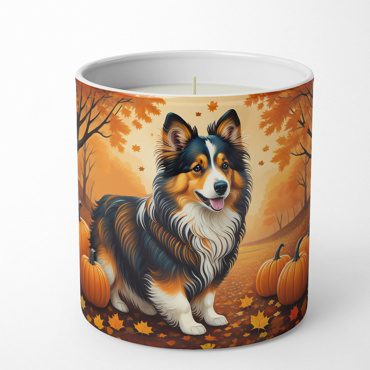 Buy this Sheltie Fall Decorative Soy Candle