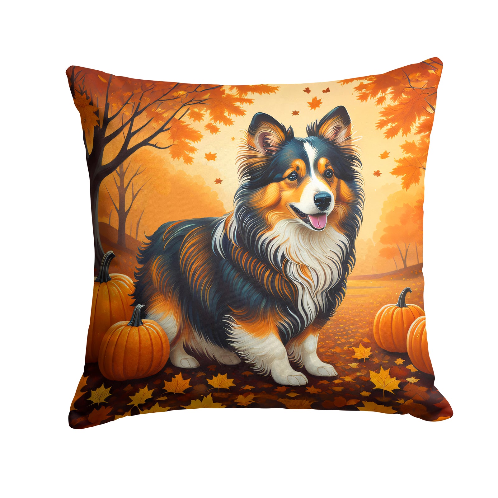 Buy this Sheltie Fall Fabric Decorative Pillow