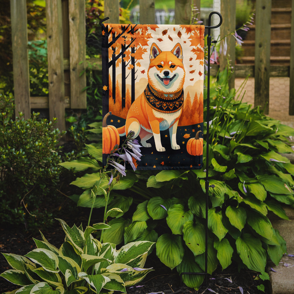 Shiba Inu Fall Garden Flag