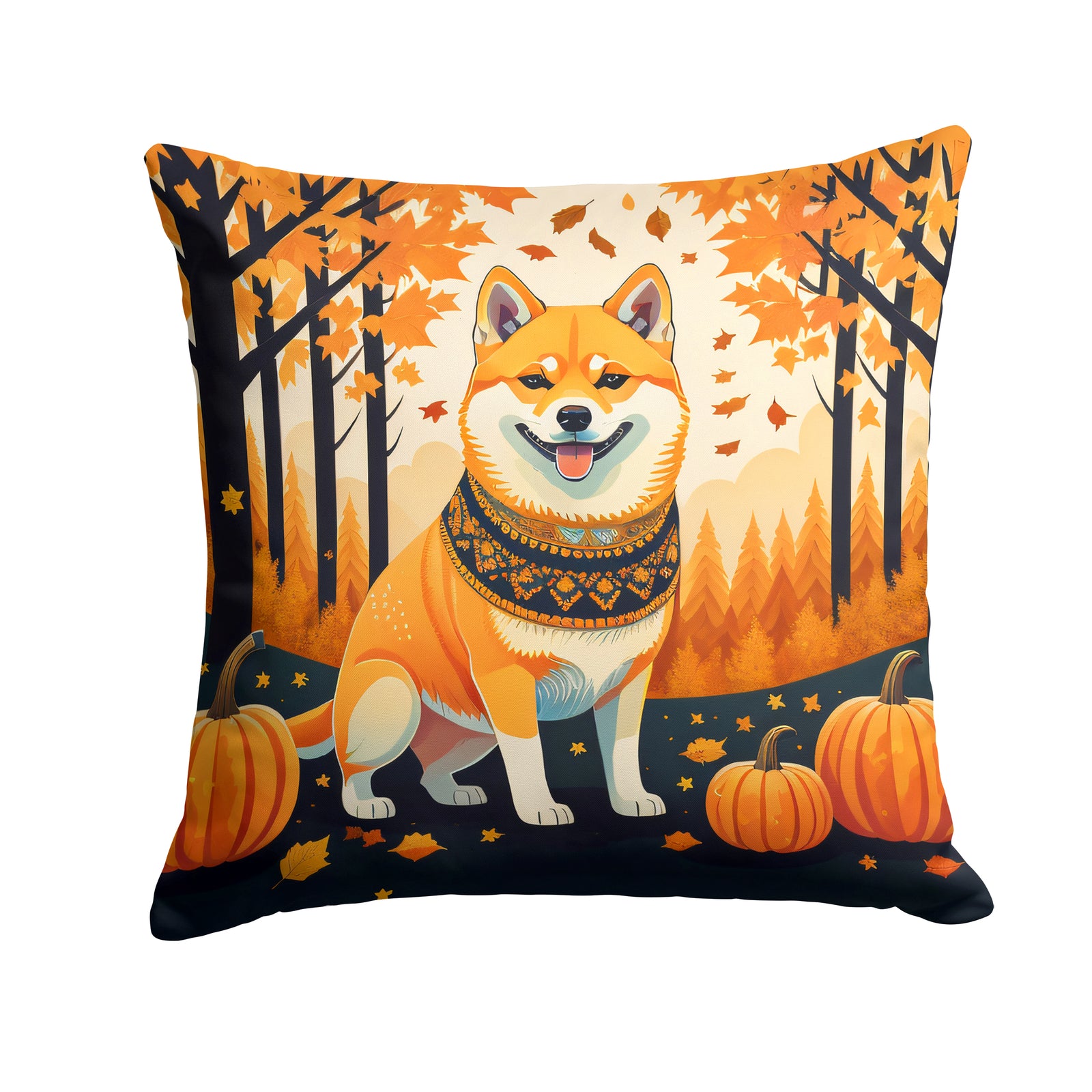 Buy this Shiba Inu Fall Fabric Decorative Pillow