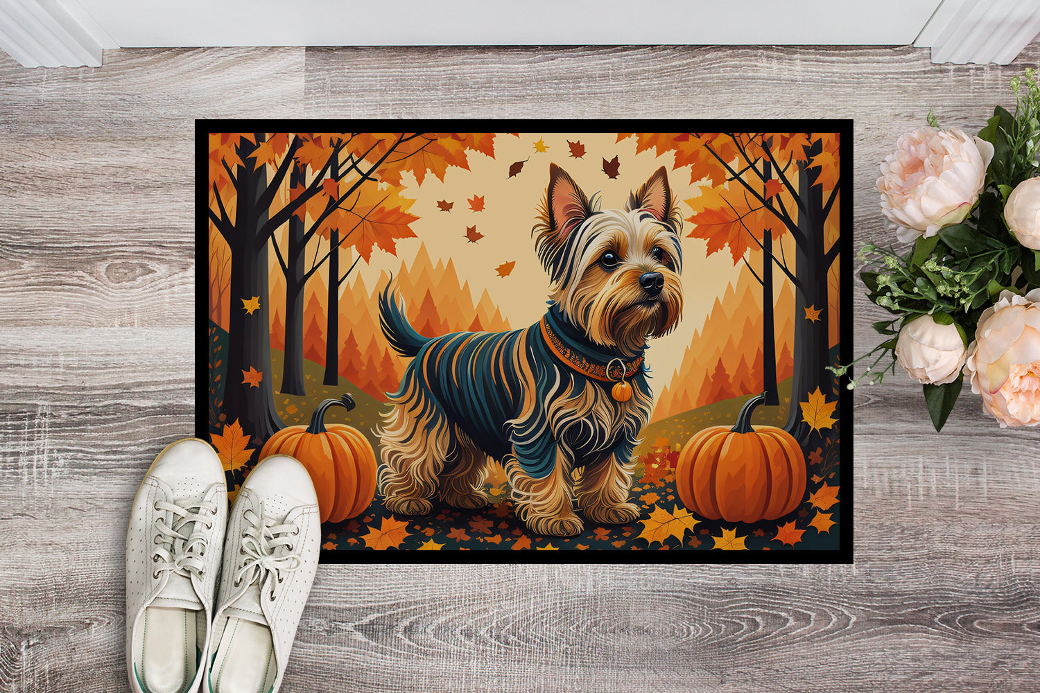 Silky Terrier Fall Indoor or Outdoor Mat 24x36  the-store.com.