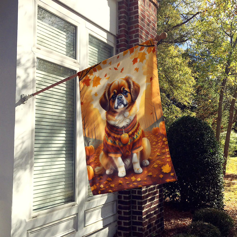 Buy this Tibetan Spaniel Fall House Flag