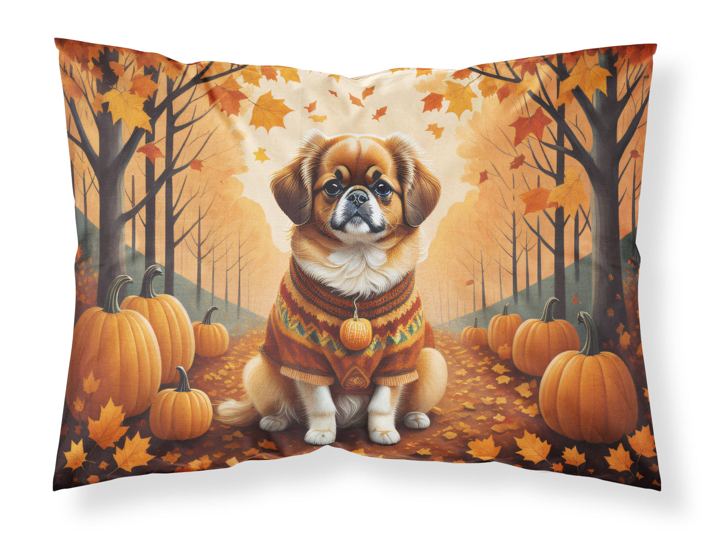 Buy this Tibetan Spaniel Fall Fabric Standard Pillowcase