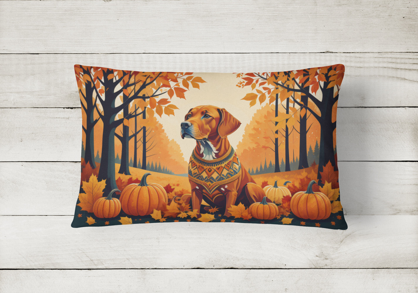 Vizsla Fall Fabric Decorative Pillow  the-store.com.