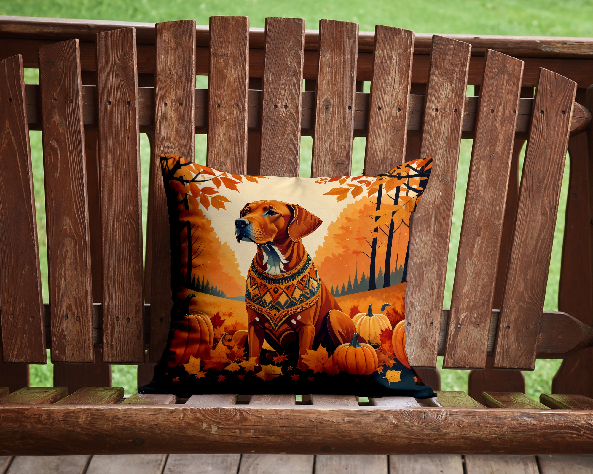 Vizsla Fall Fabric Decorative Pillow  the-store.com.