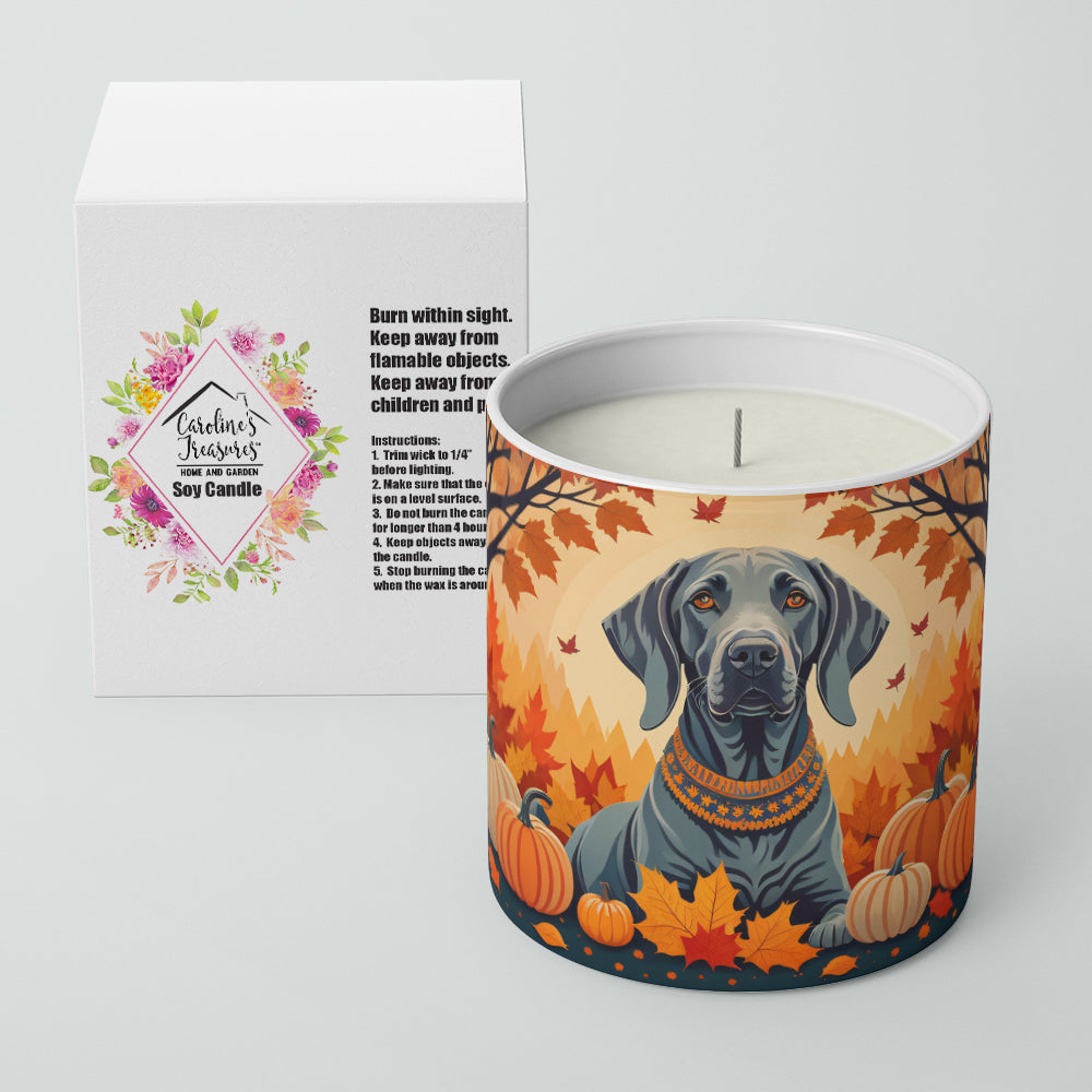 Buy this Weimaraner Fall Decorative Soy Candle