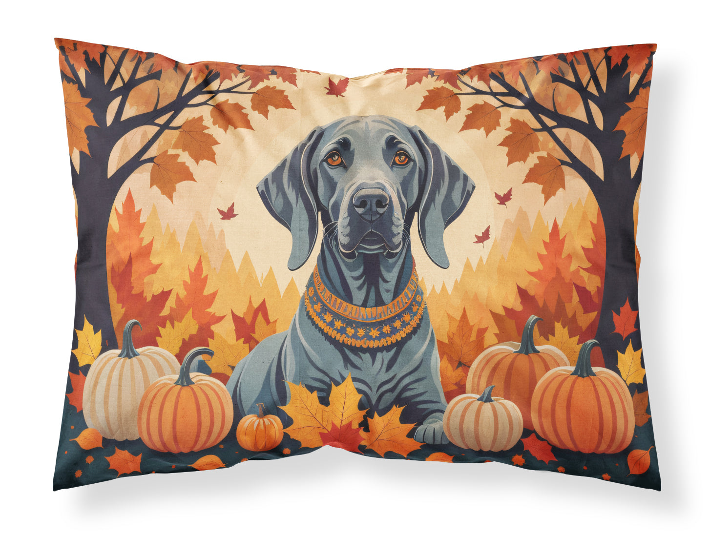 Buy this Weimaraner Fall Fabric Standard Pillowcase