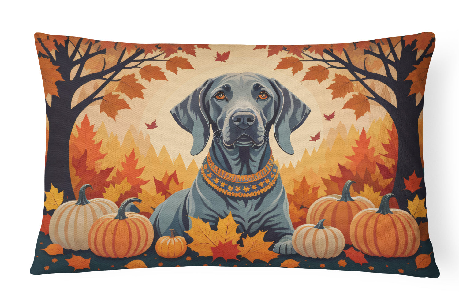 Buy this Weimaraner Fall Fabric Decorative Pillow