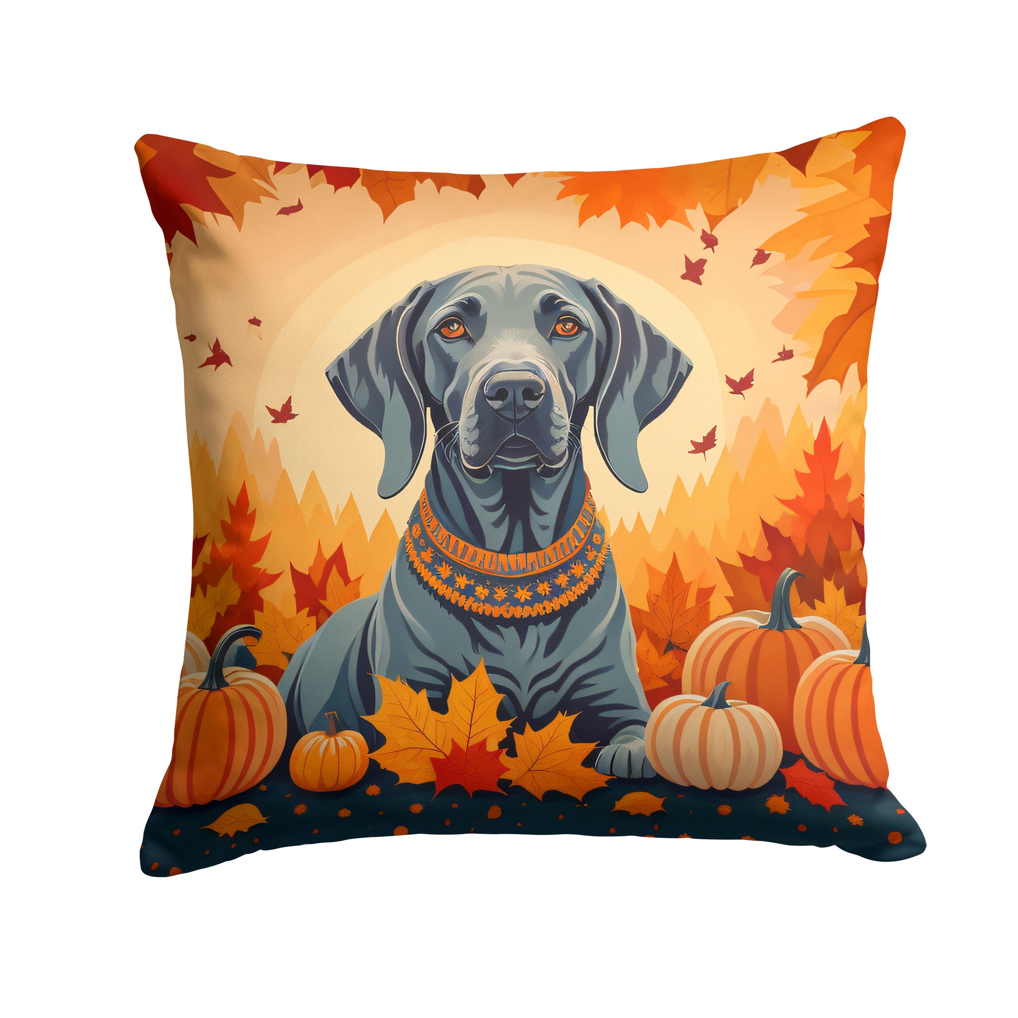 Buy this Weimaraner Fall Fabric Decorative Pillow