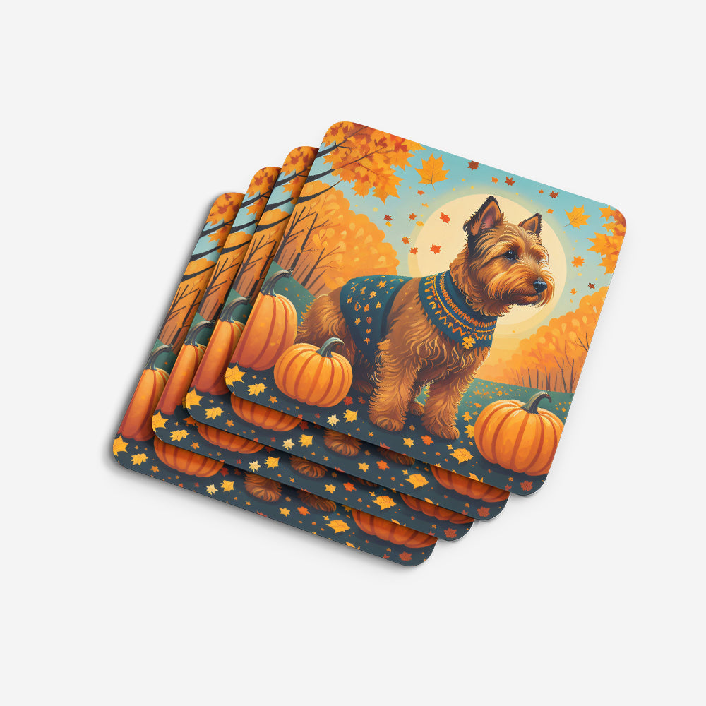 Welsh Terrier Fall Foam Coaster Set of 4