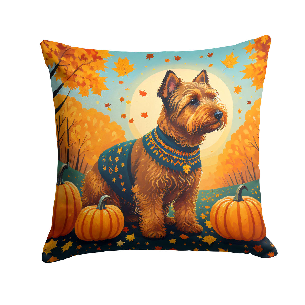 Buy this Welsh Terrier Fall Fabric Decorative Pillow