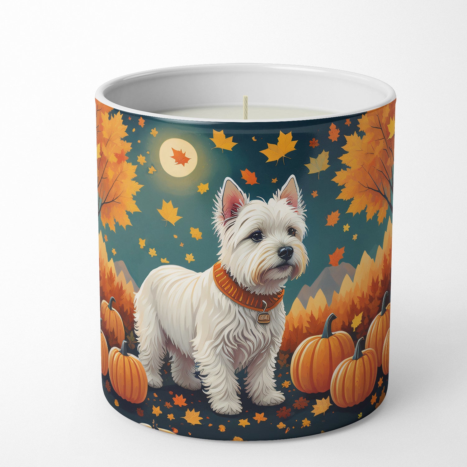 Buy this Westie Fall Decorative Soy Candle