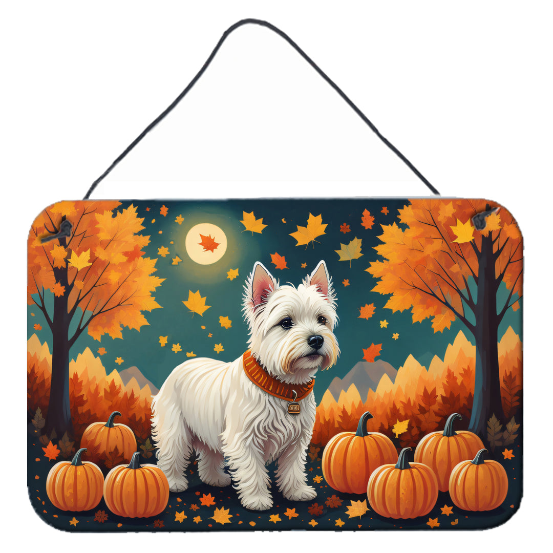 Buy this Westie Fall Wall or Door Hanging Prints