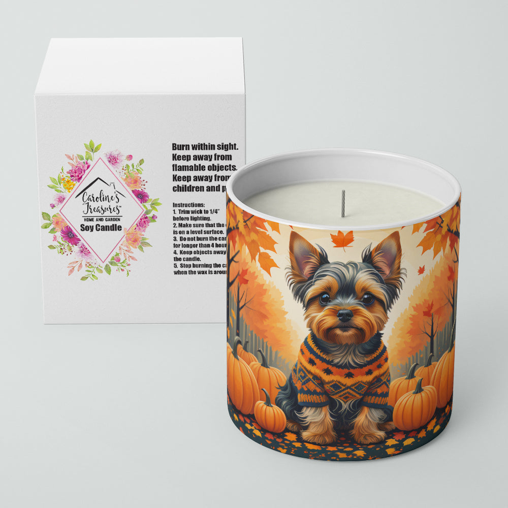 Yorkshire Terrier Fall Decorative Soy Candle  the-store.com.