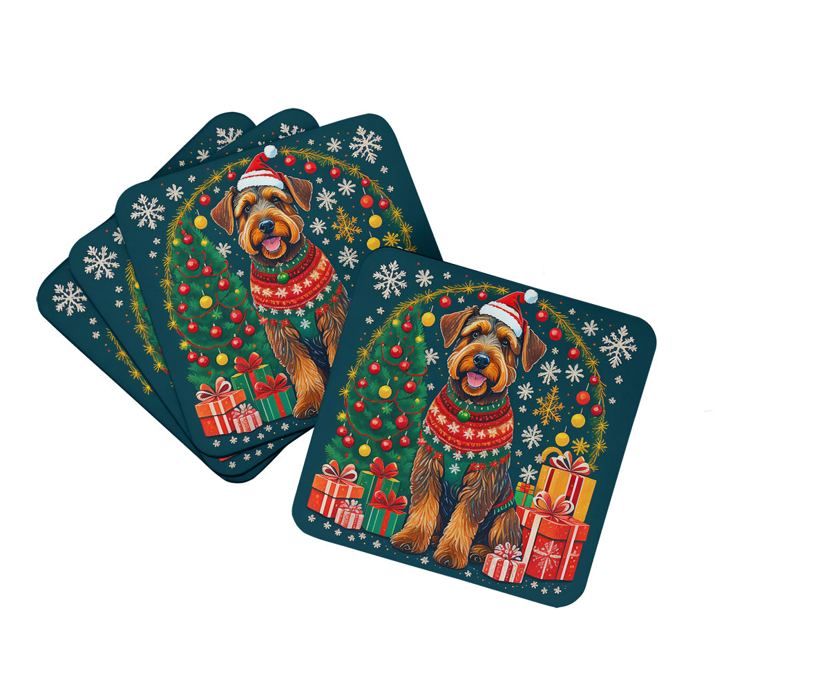 Buy this Airedale Terrier Christmas Foam Coasters