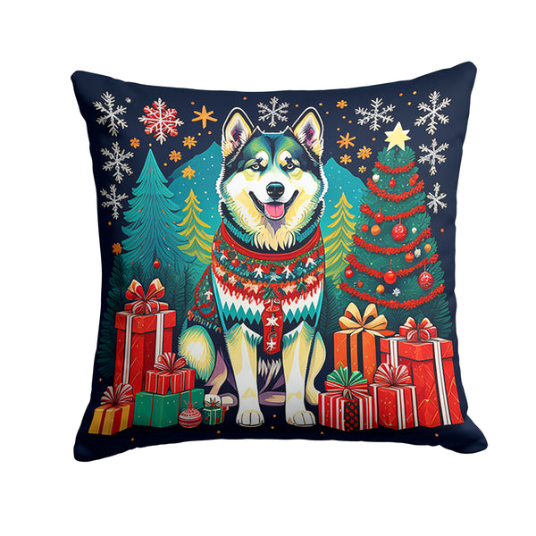 Buy this Alaskan Malamute Christmas Fabric Decorative Pillow