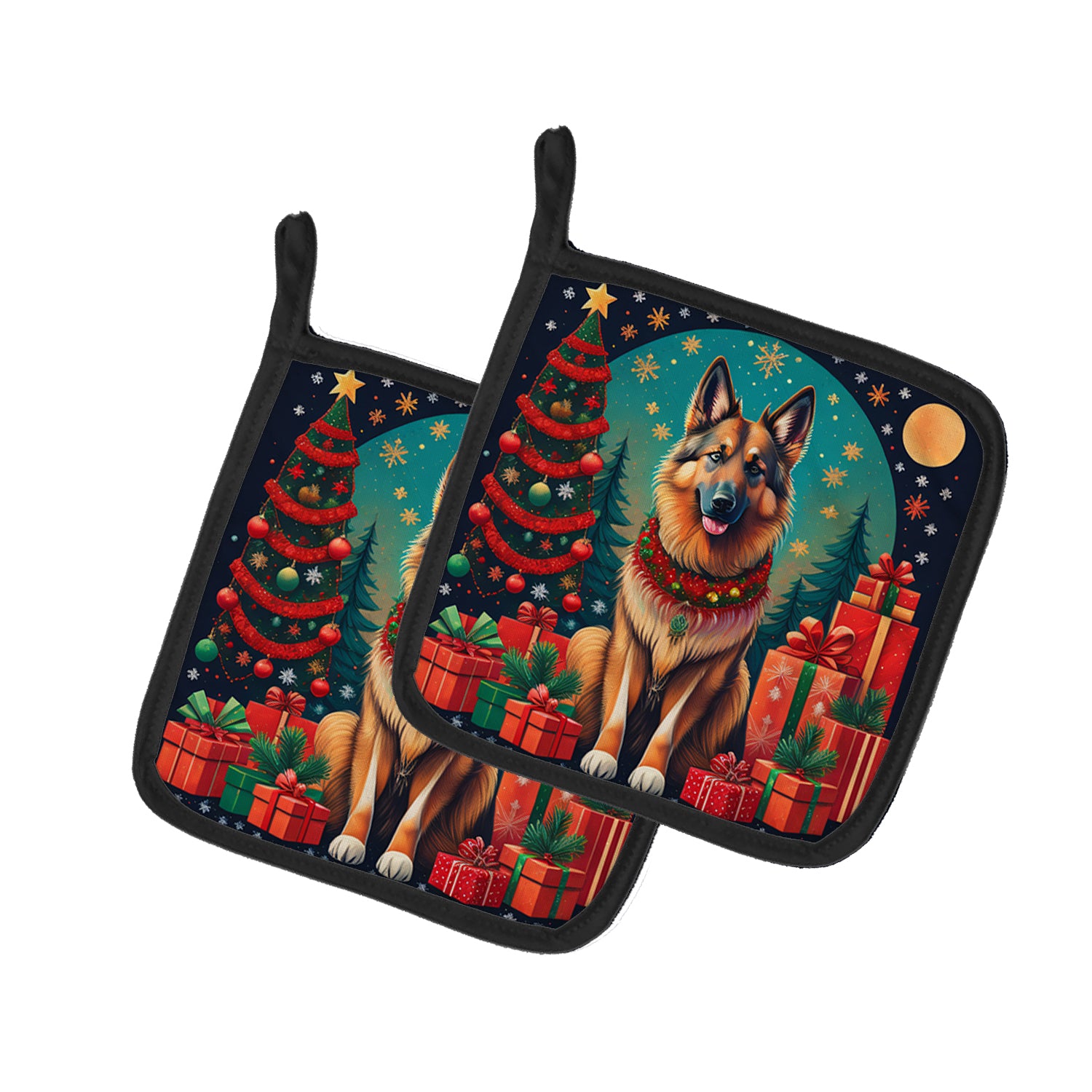 Buy this Belgian Tervuren Christmas Pair of Pot Holders