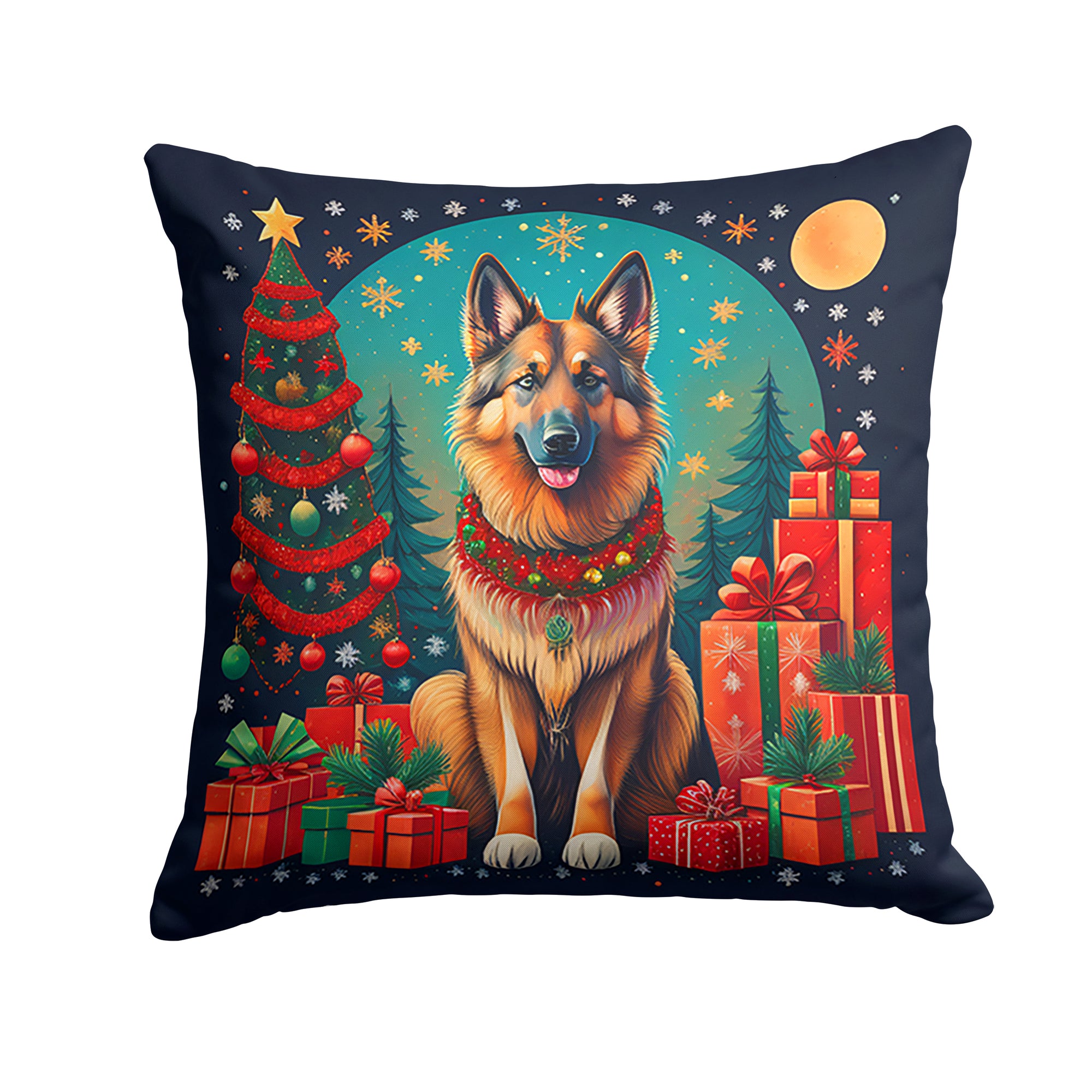 Buy this Belgian Tervuren Christmas Fabric Decorative Pillow