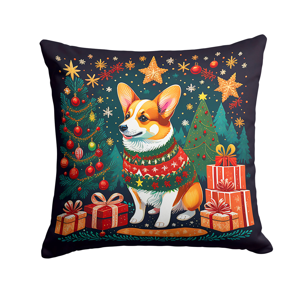 Buy this Corgi Christmas Fabric Decorative Pillow