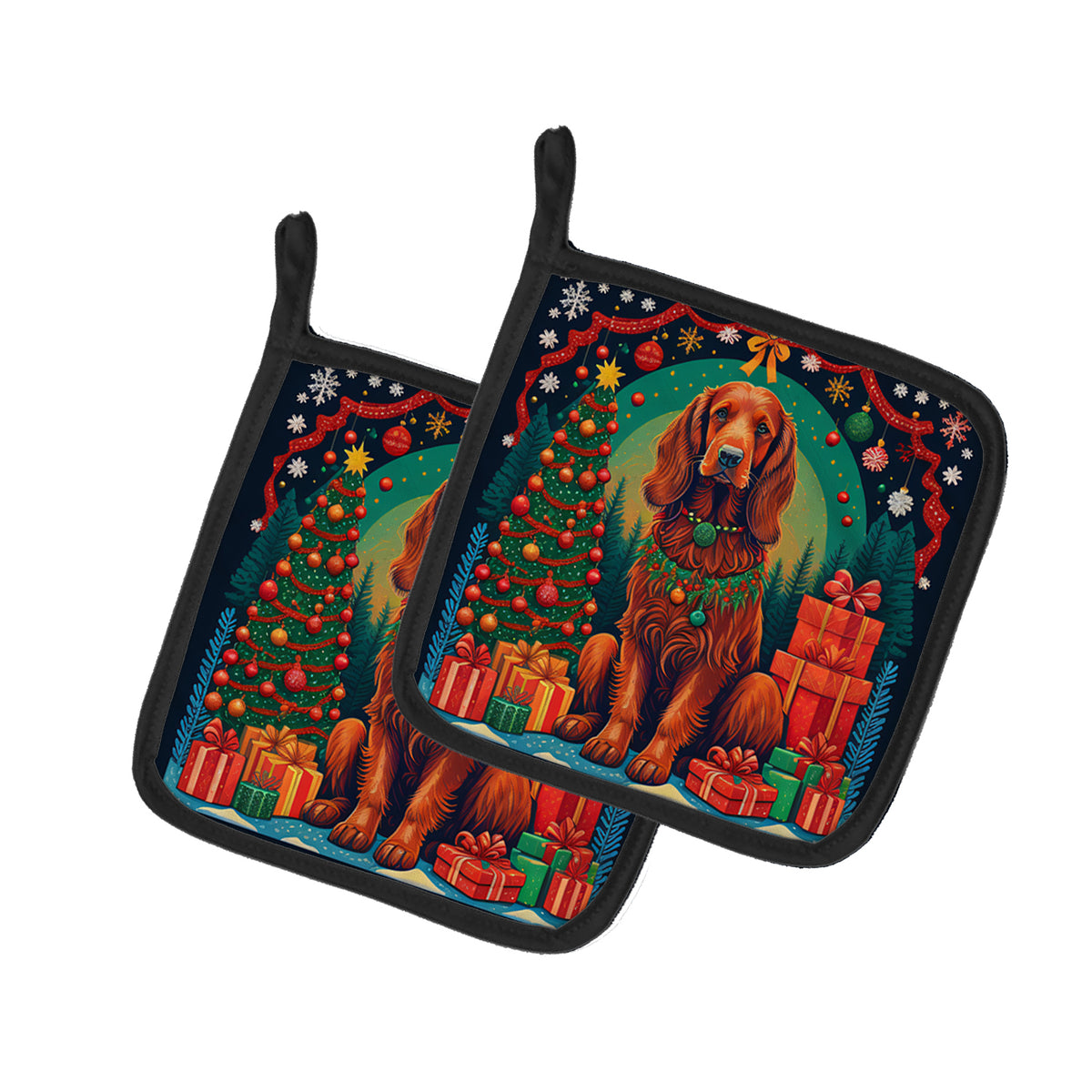 Buy this Irish Setter Christmas Pair of Pot Holders