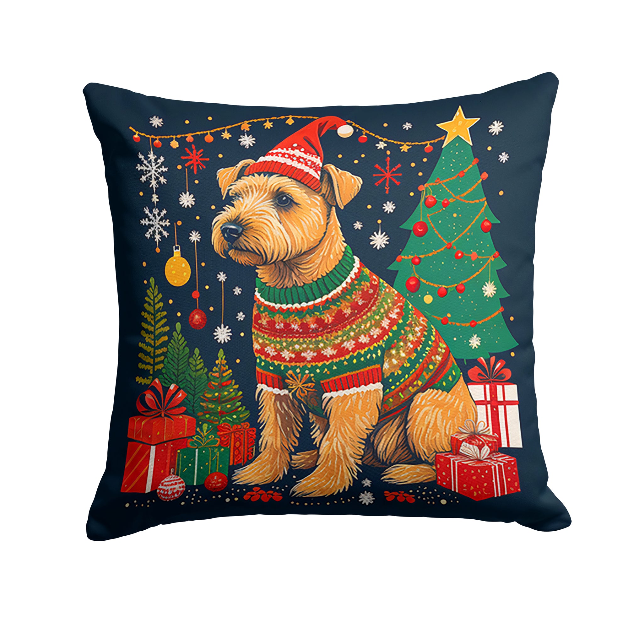 Buy this Lakeland Terrier Christmas Fabric Decorative Pillow