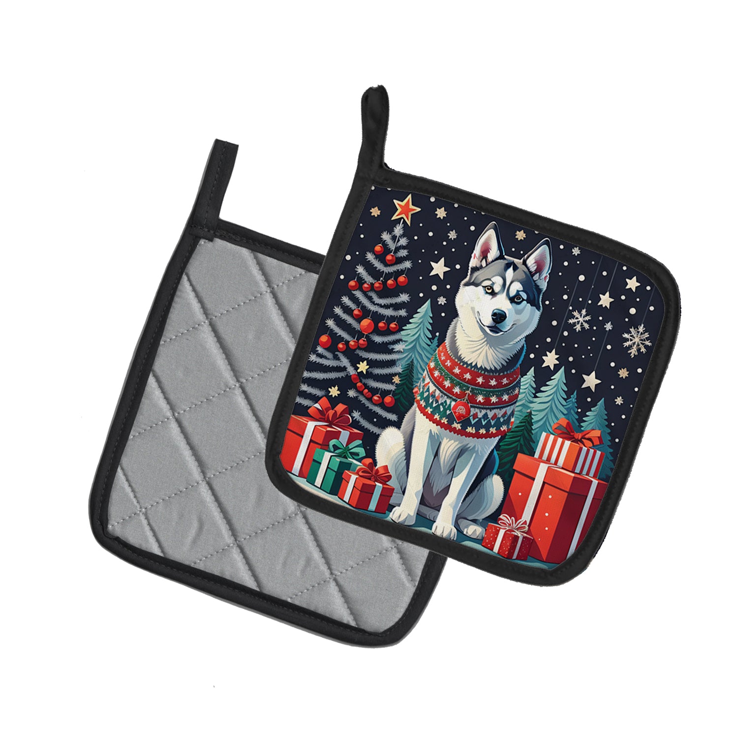 Buy this Siberian Husky Christmas Pair of Pot Holders