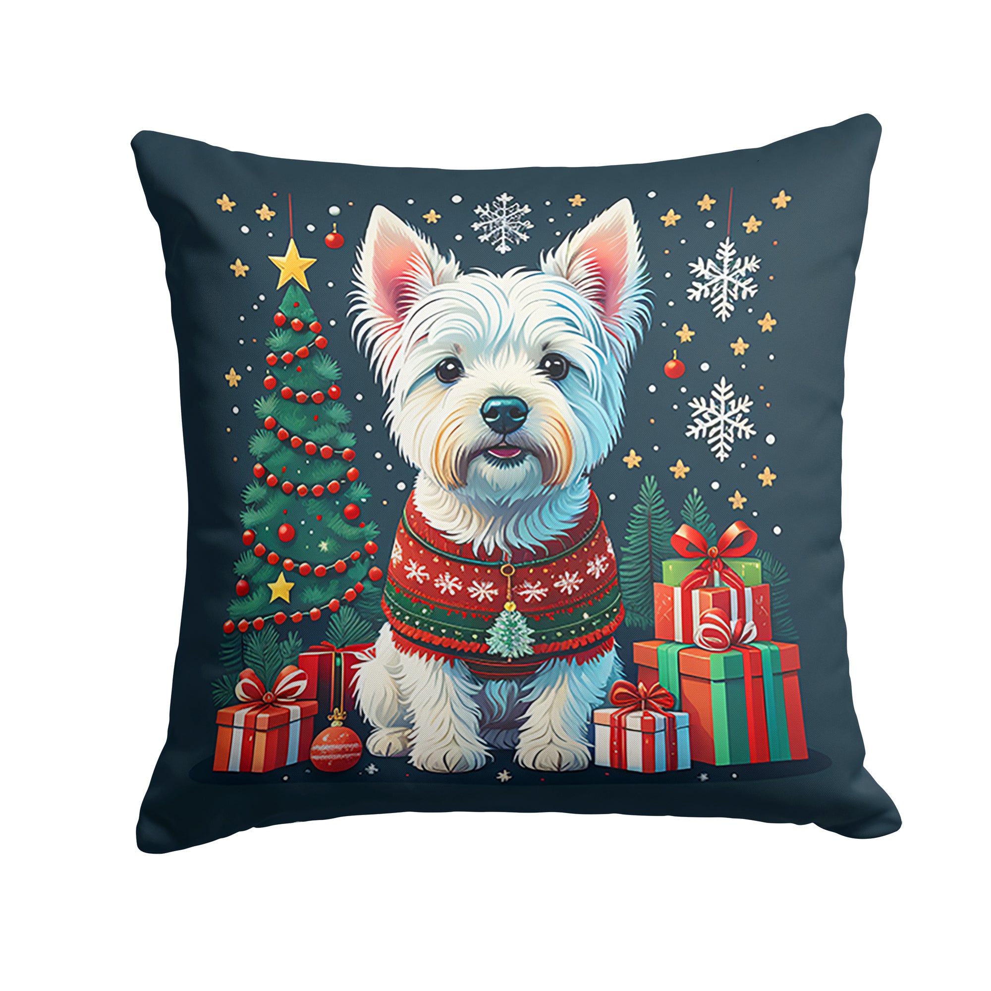 Buy this Westie Christmas Fabric Decorative Pillow