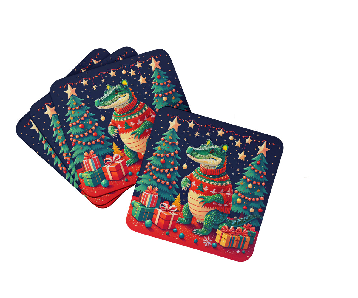 Buy this Alligator Christmas Foam Coaster Set of 4