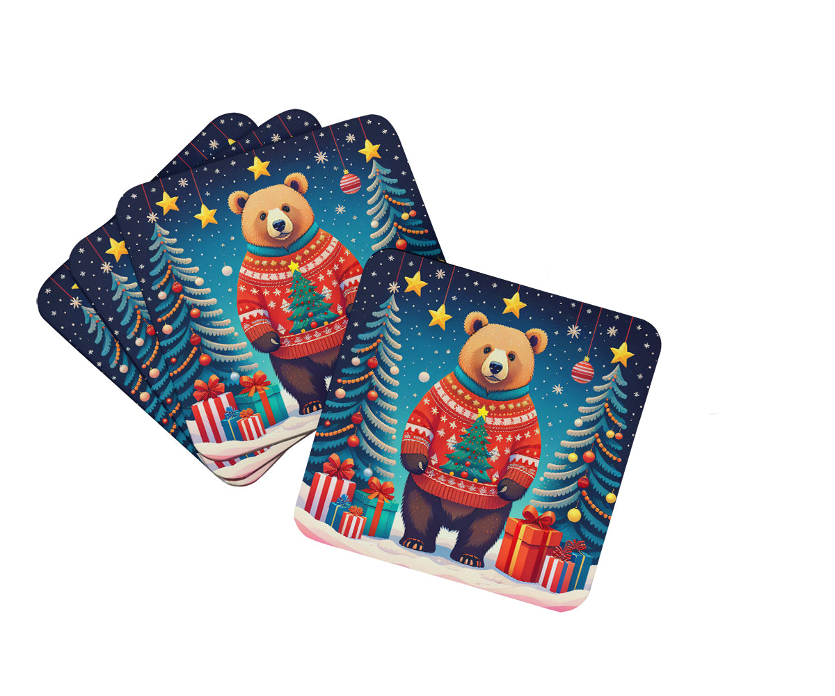 Buy this Bear Christmas Foam Coaster Set of 4