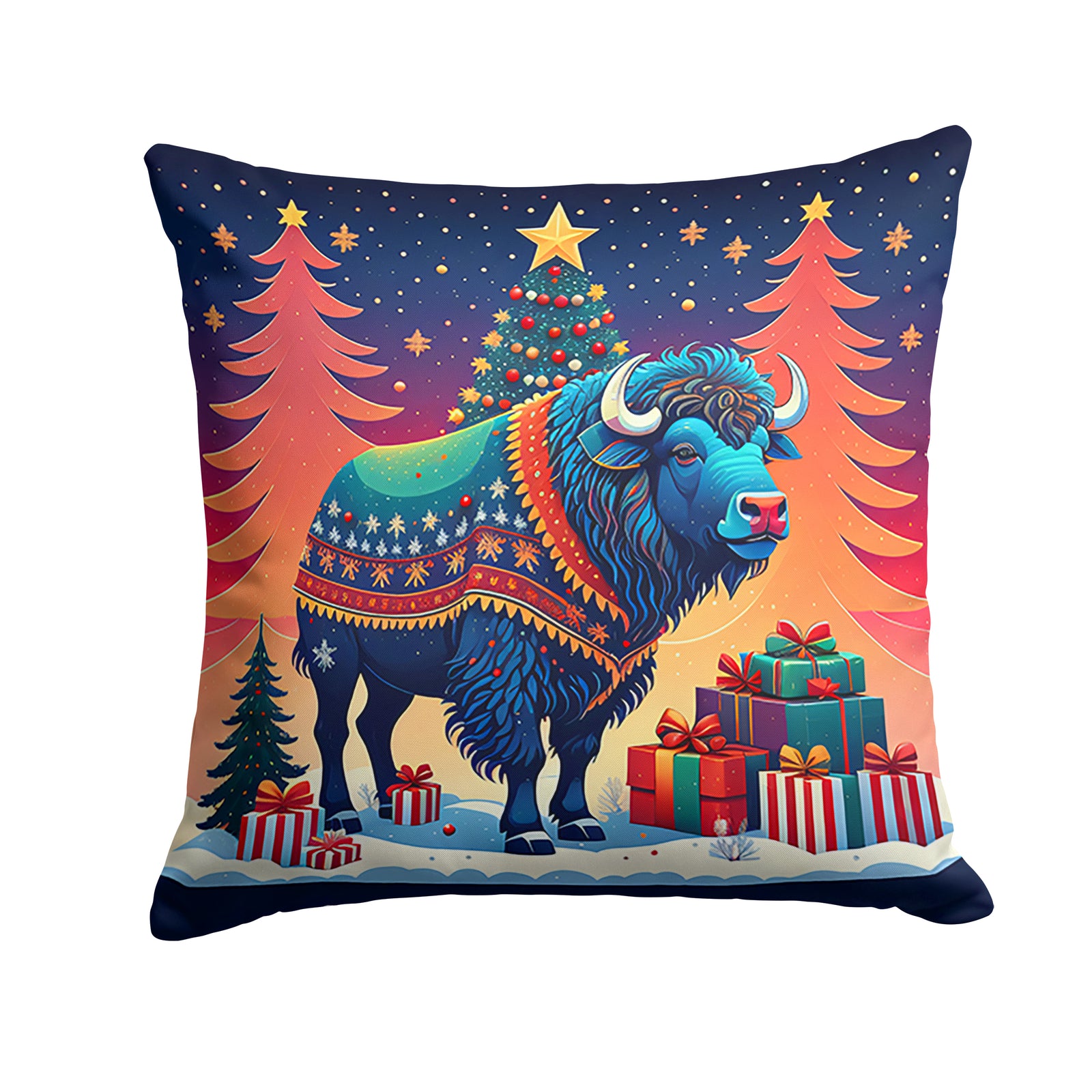 Buy this Buffalo Christmas Fabric Decorative Pillow