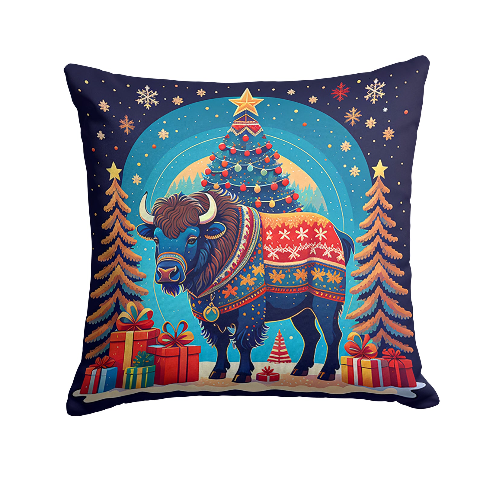 Buy this Buffalo Christmas Fabric Decorative Pillow