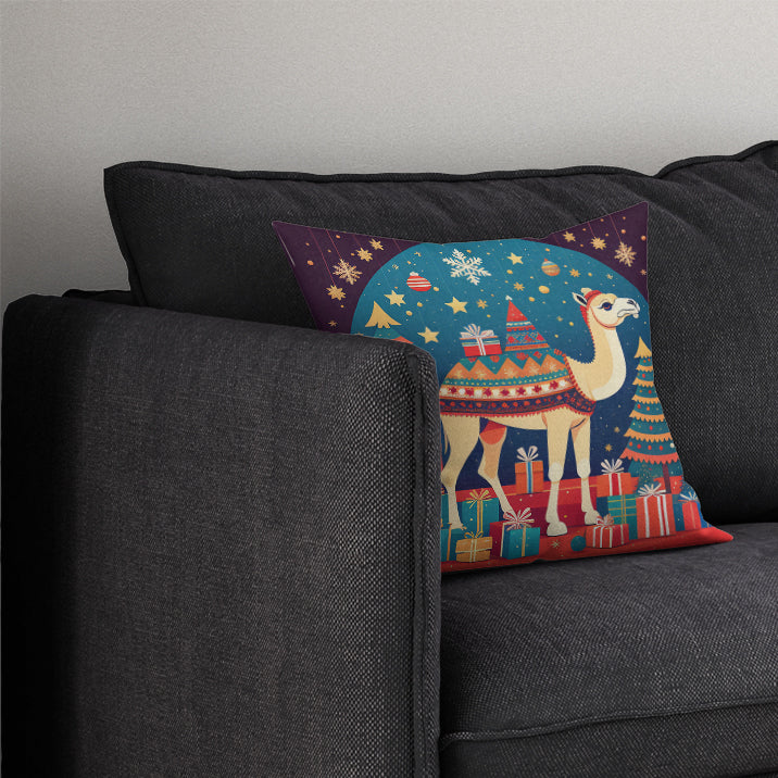 Camel Christmas Fabric Decorative Pillow  the-store.com.