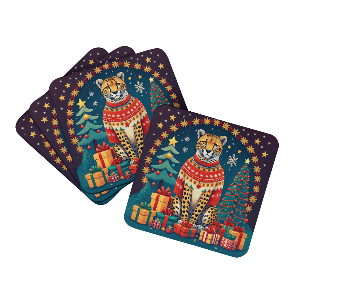 Buy this Cheetah Christmas Foam Coaster Set of 4