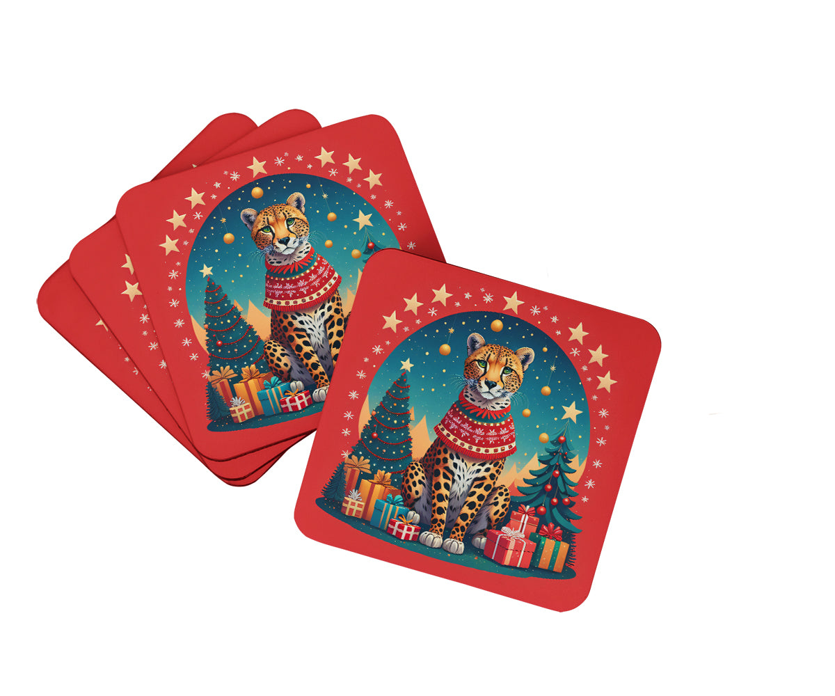 Buy this Cheetah Christmas Foam Coaster Set of 4